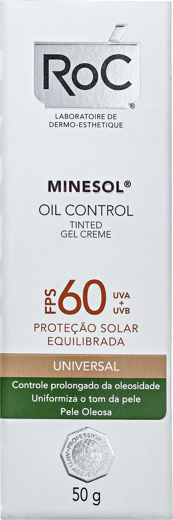RoC Minesol Oil Control Tinted FPS 60 - Protetor Solar com Cor 50g