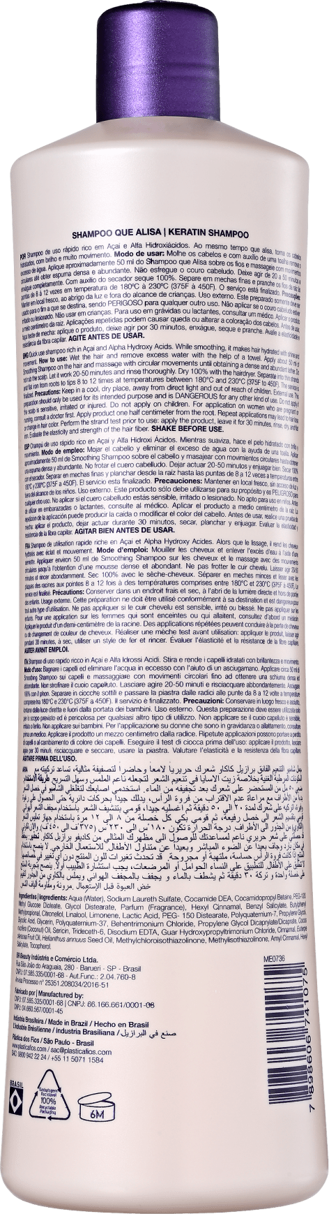 Cadiveu Professional Plástica dos Fios Shampoo que Alisa - Shampoo Alisante 900ml