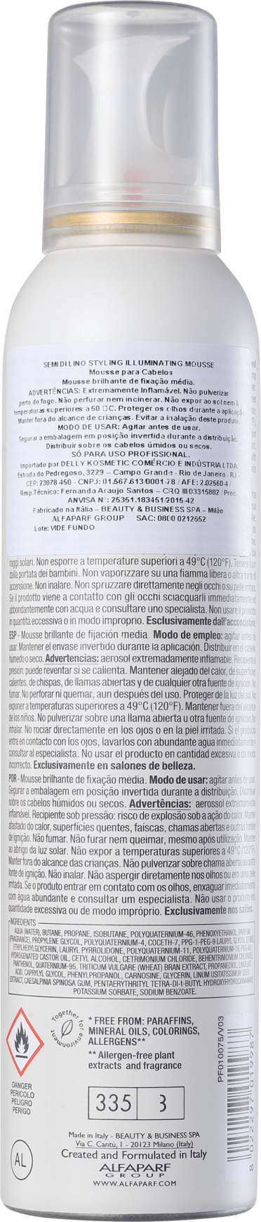 Alfaparf Semi di Lino Styling Illuminating - Mousse 250ml