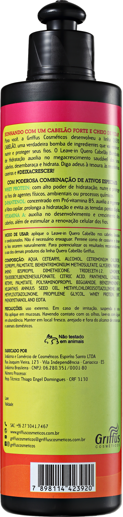 Griffus Quero Cabelão Bombado - Leave-in 400ml