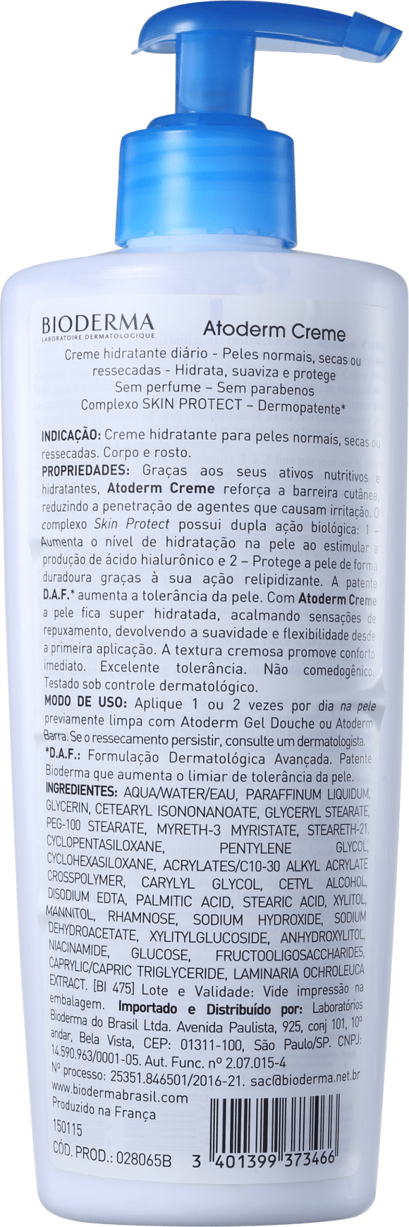 Bioderma Atomderm Crème - Creme Hidratante Corporal 500ml