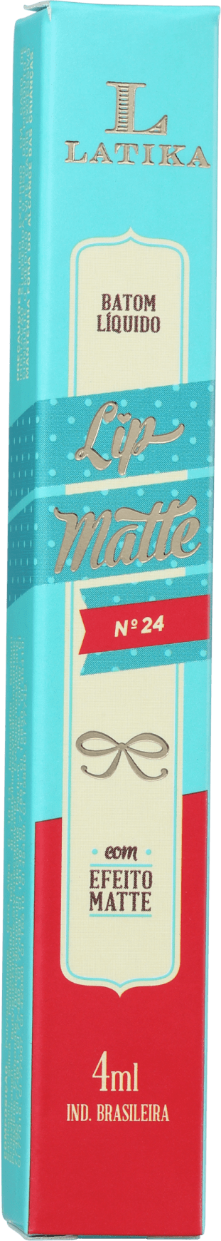 Latika Lip Vermelho Nº24 - Batom Líquido Matte 4ml