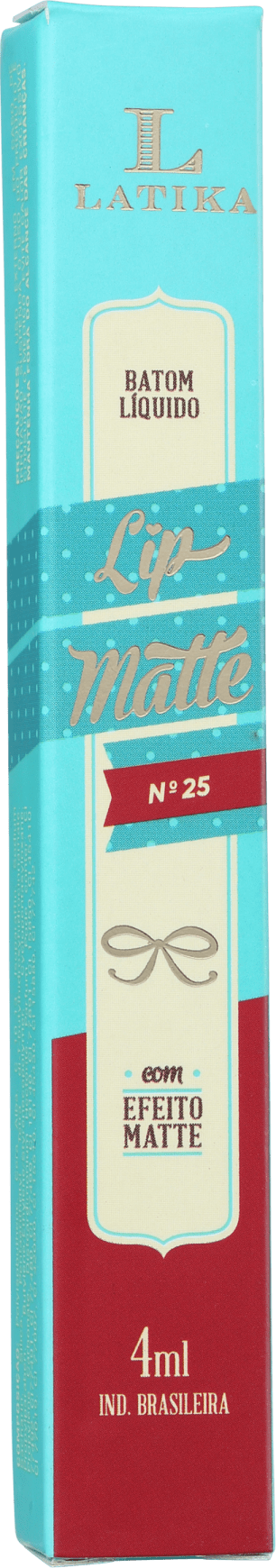 Latika Lip Vermelho Nº25 - Batom Líquido Matte 4ml