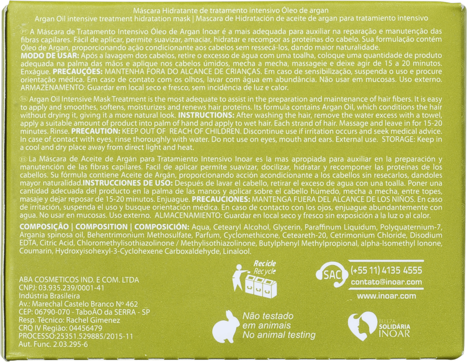 Inoar Argan Oil - Máscara 250g