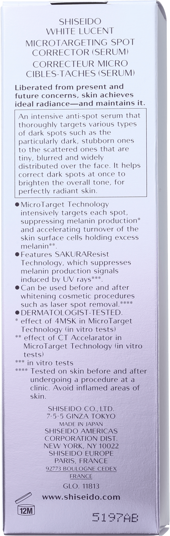 Shiseido White Lucent Microtargeting Spot Corrector - Sérum Clareador de Manchas 30ml