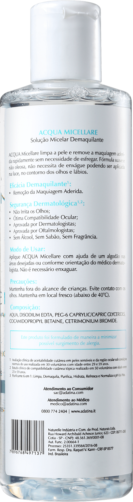 Ada Tina Acqua Micellare - Água Micelar 250ml