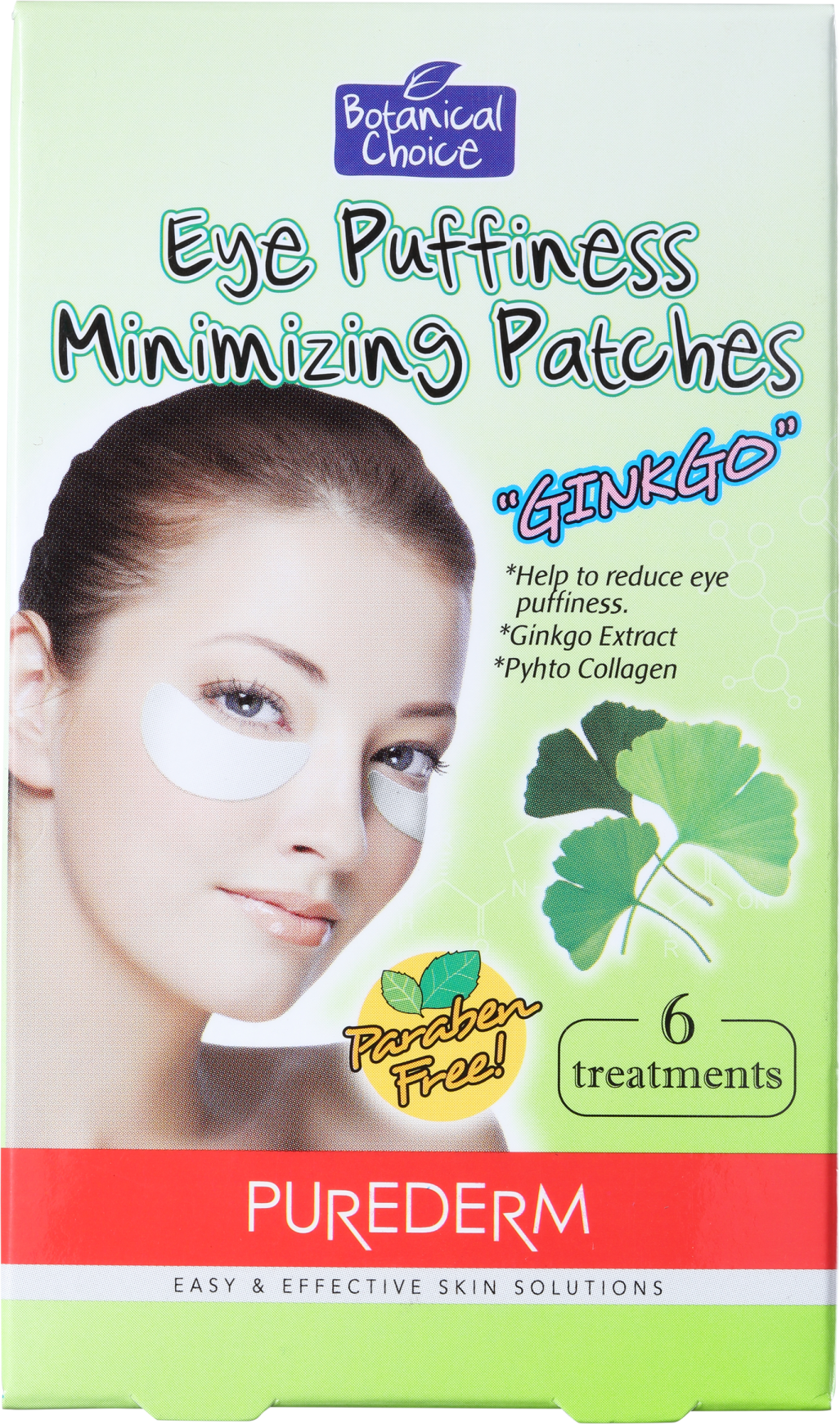 Purederm Ginko - Adesivo Redutor de Inchaço para os Olhos (6 unidades)