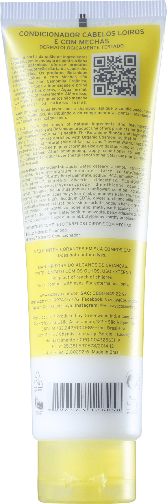 Vizcaya Botanique Loiros e com Mechas - Condicionador 150ml