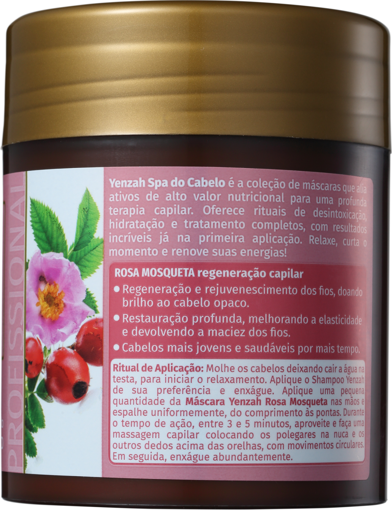 Yenzah SPA dos Cabelos Rosa Mosqueta - Máscara 480g