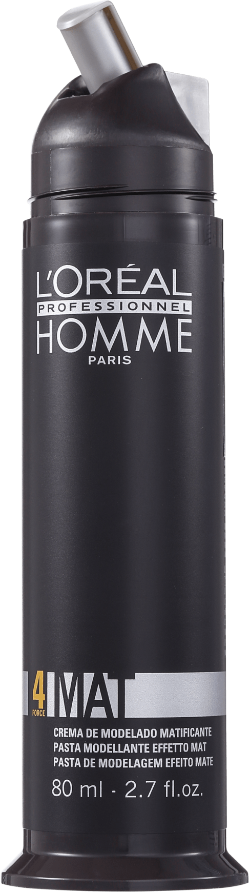 L'Oréal Professionnel Homme Mat Force 4 - Pasta de Modelagem Efeito Mate 80ml