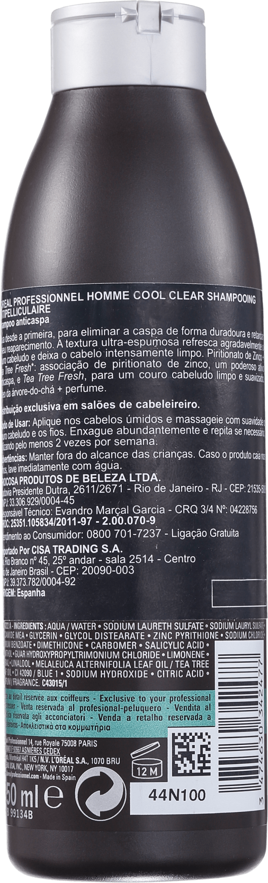 L'Oréal Professionnel Homme Cool Clear - Shampoo 250ml