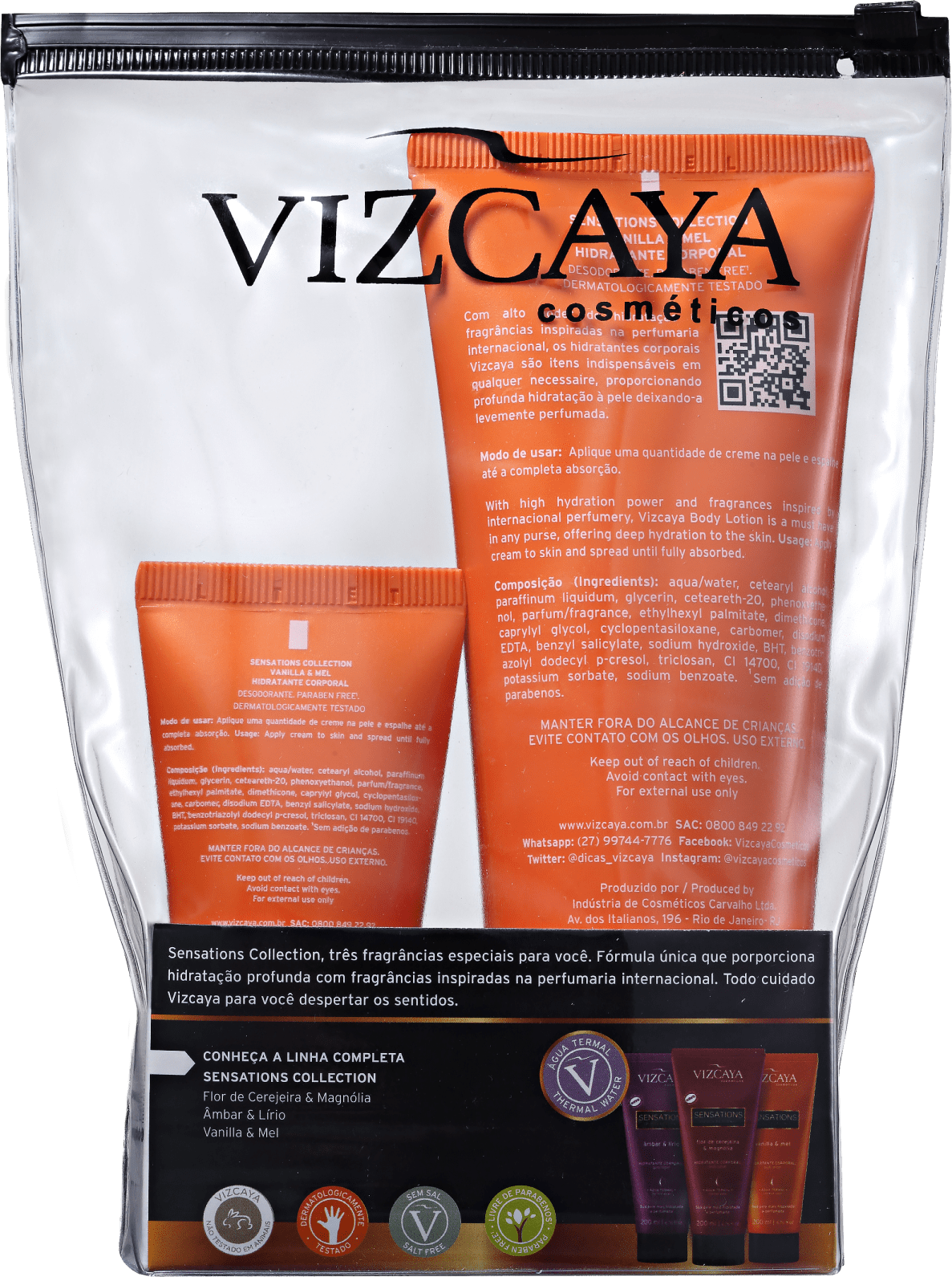 Kit Vizcaya Sensations Vanilla & Mel (2 Produtos)