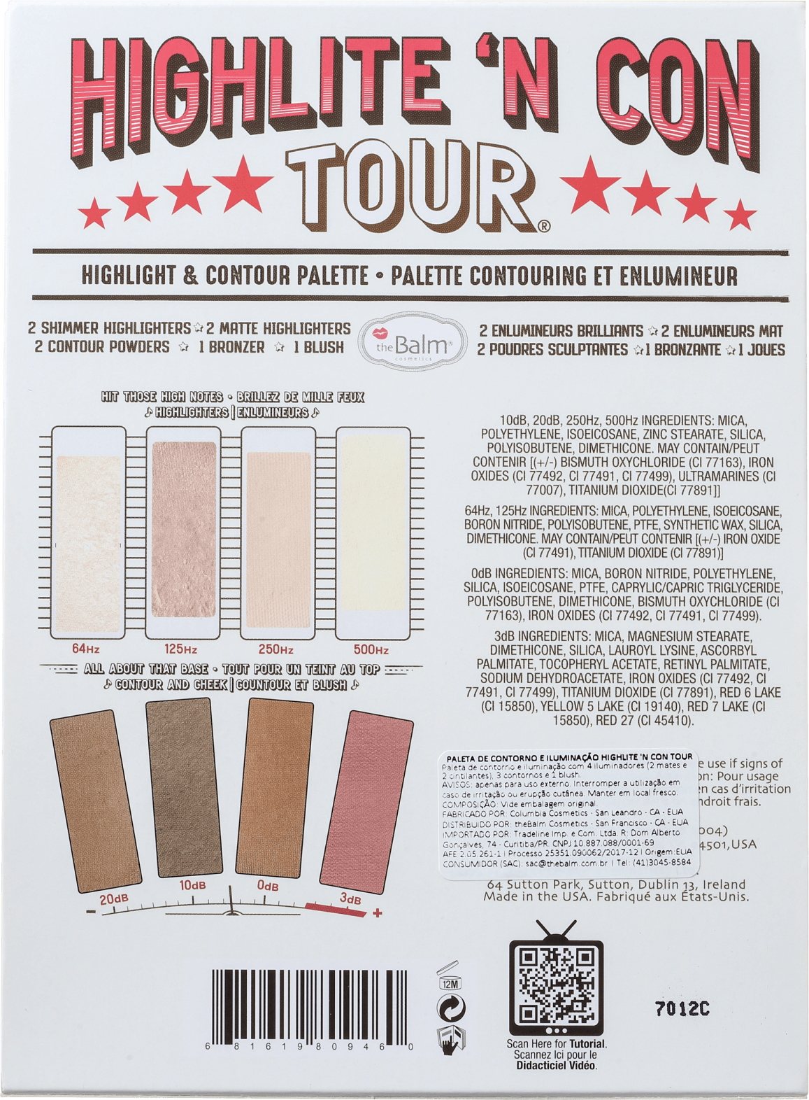 the Balm Highlite N’ Con Tour - Paleta de Contorno 21,6g