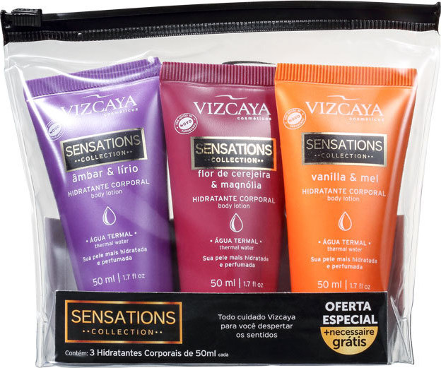 Kit Vizcaya Sensations Travel Size (3 Produtos)