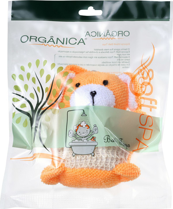Orgânica Bath Toy Cachorrinho Laranja - Esponja de Banho