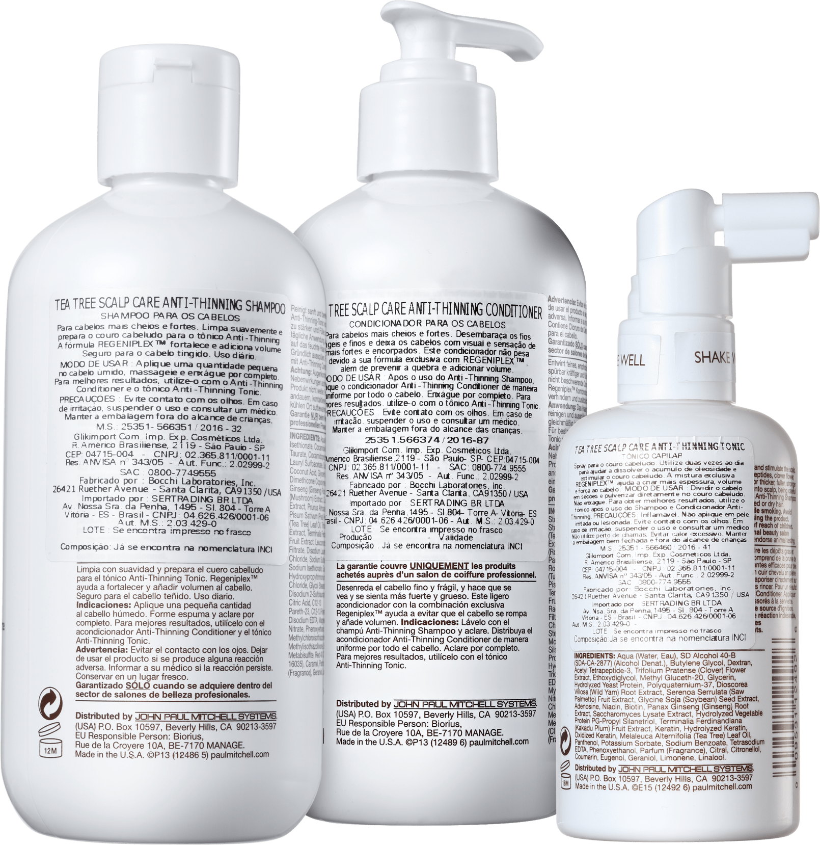 Kit Paul Mitchell Tea Tree Anti-Thinning Completo (3 Produtos)