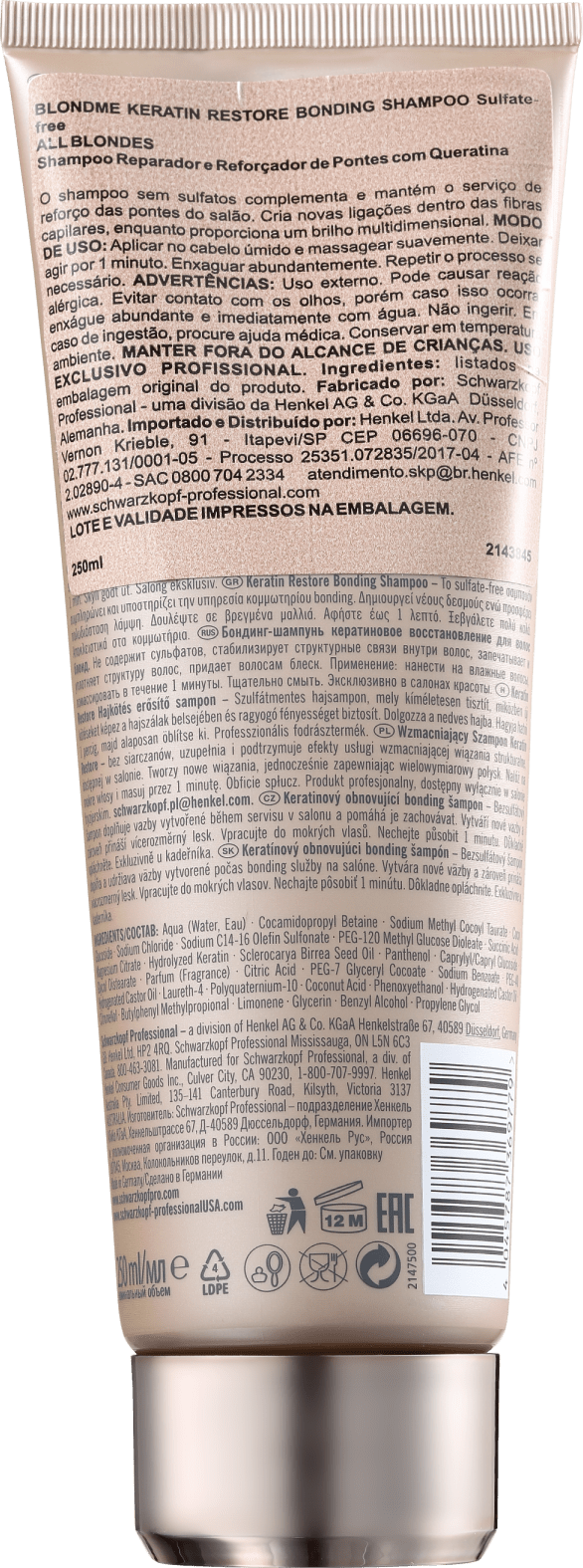 Schwarzkopf Professional Blondme - Shampoo 250ml