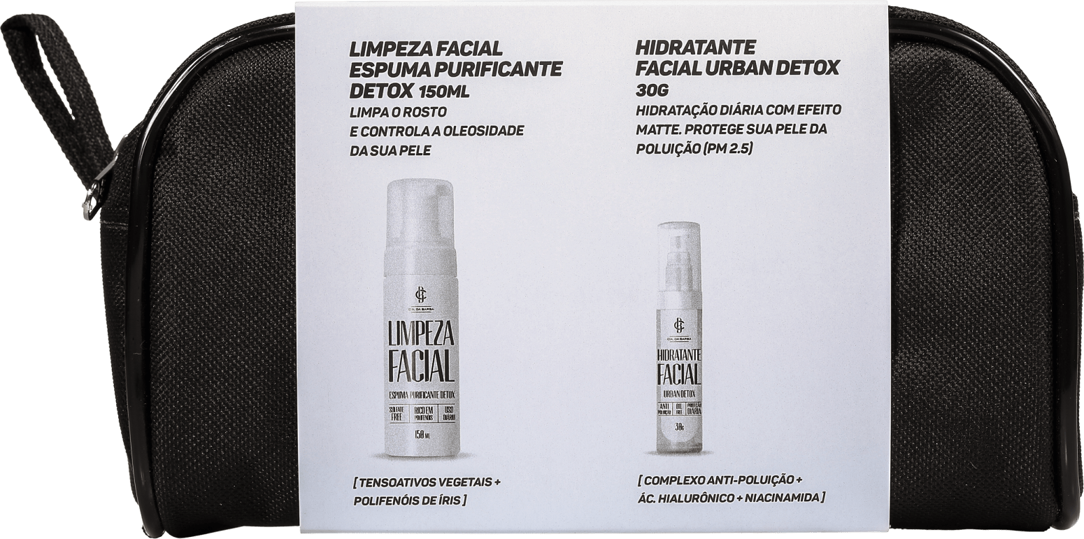 Kit Cia da Barba The White Collection (2 Produtos + Nécessaire)