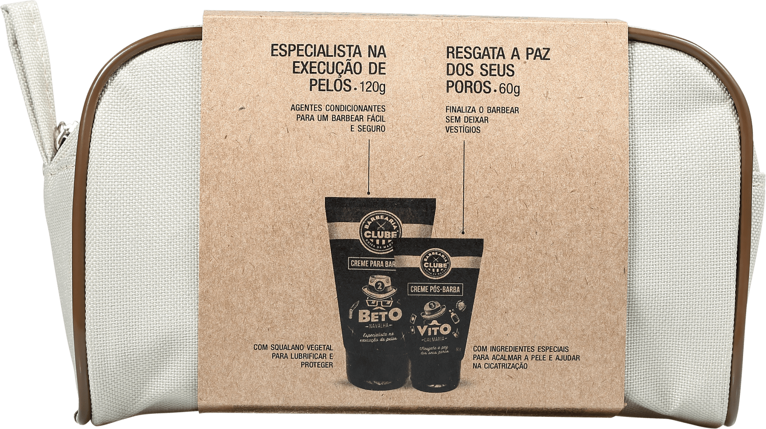 Kit Barbearia Clube O Barbear Perfeito (2 Produtos + Nécessaire)