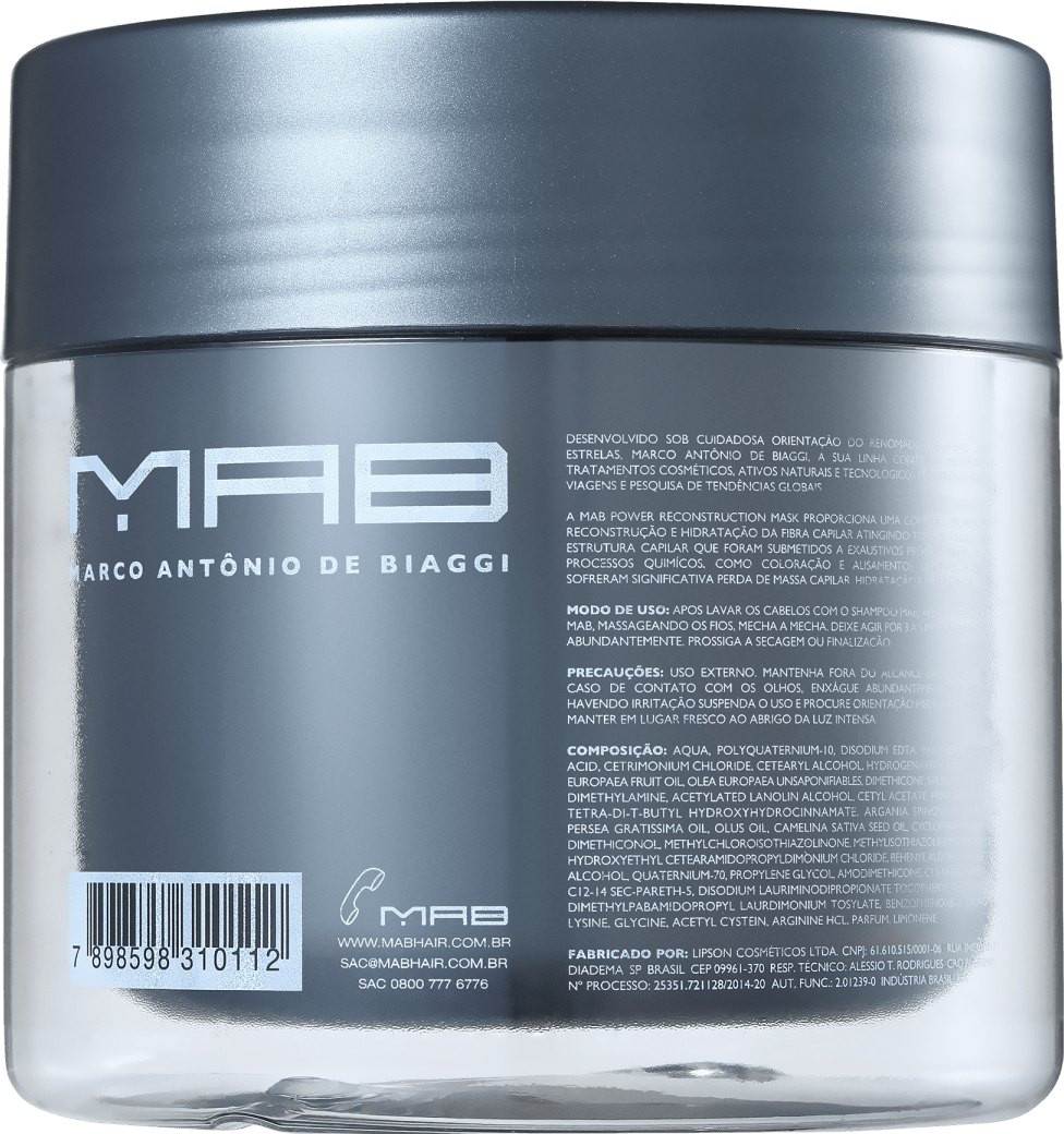 MAB Marco Antônio de Biaggi Power Reconstruction - Máscara 300g