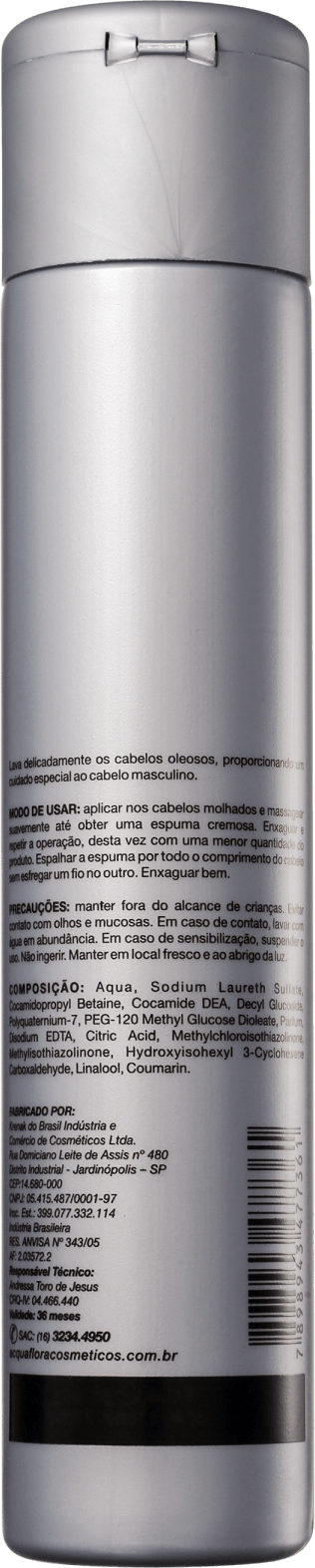 Acquaflora Homem Oleosos - Shampoo 300ml