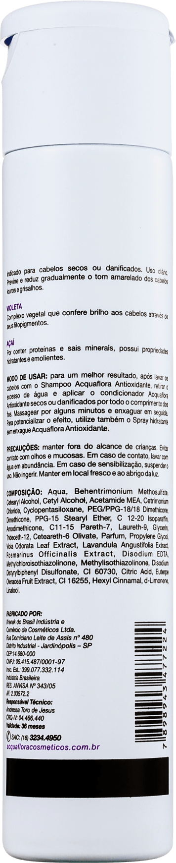 Acquaflora Antioxidante Secos ou Danificados - Condicionador 300ml