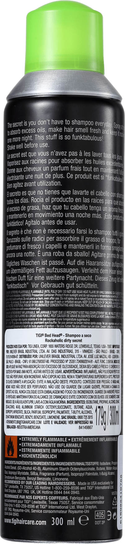TIGI Bed Head Rock a Holic Dirty Secret - Shampoo Seco 300ml
