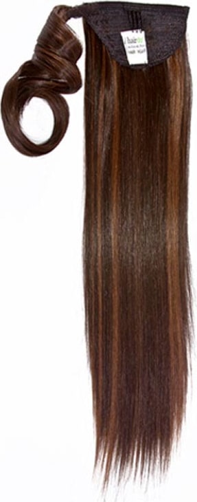 Hairdo Rabo de Cavalo Liso - Chocolate Com Mechas Cobre 46Cm