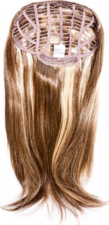 Hairdo Liso em Camadas - Castanho Com Mechas Douradas 63 Cm