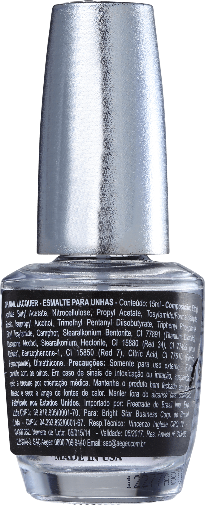 OPI Ds Top Coat - Cobertura Brilhante 15ml
