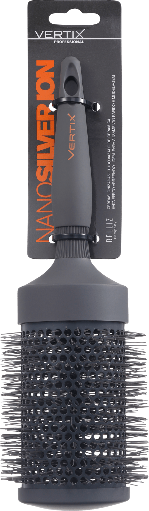 Vertix Nano Silver Hot Íon - Escova Térmica Vazada 65Mm