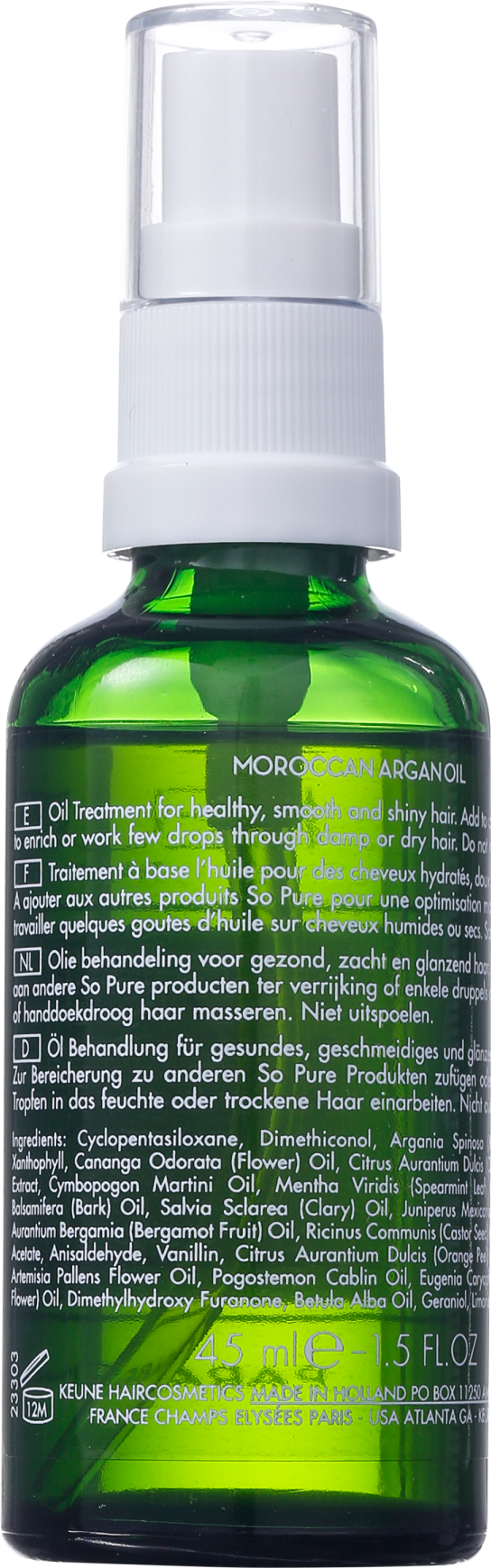 Keune So Pure Natural Balance Moroccan Argan Oil - Tratamento 45ml
