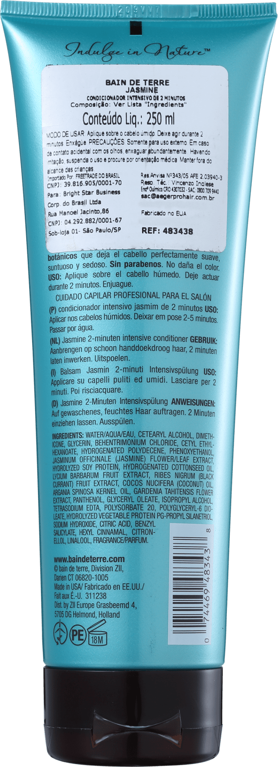 Bain de Terre Jasmine 2-Minute Intense Conditioner - Tratamento 250ml