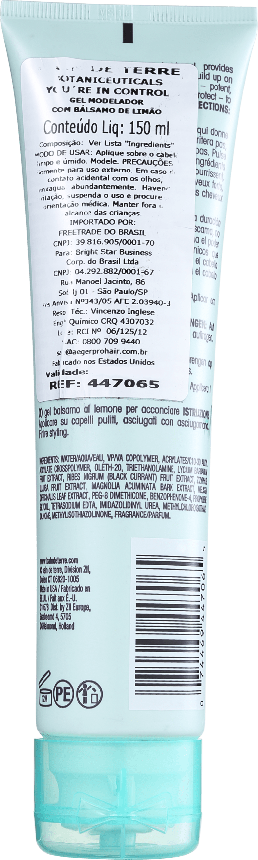 Bain de Terre Styling You'Re In Control Lemon Balm Shaping - Gel Volumador 150ml