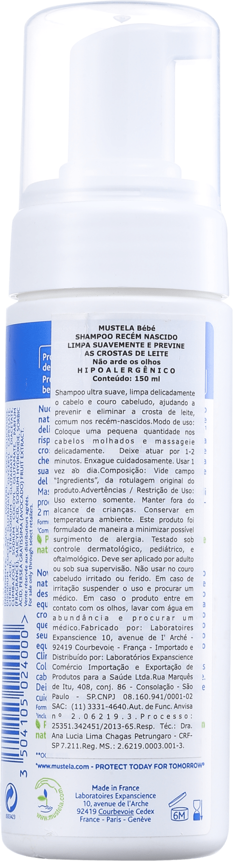 Mustela Bébé Shampooing Mousse Nourrisson - Shampoo 150ml