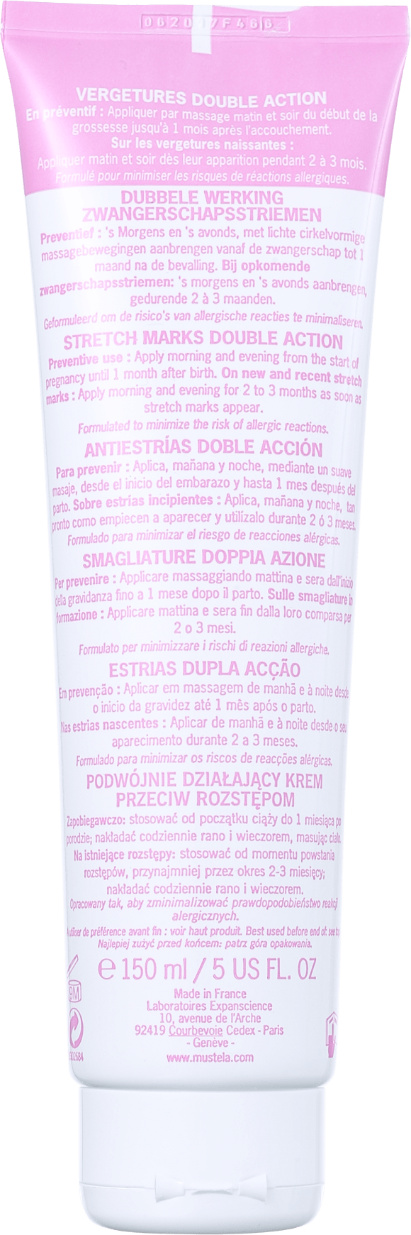 Mustela 9 Mois Vergetures Double Action - Creme para Estrias 150ml
