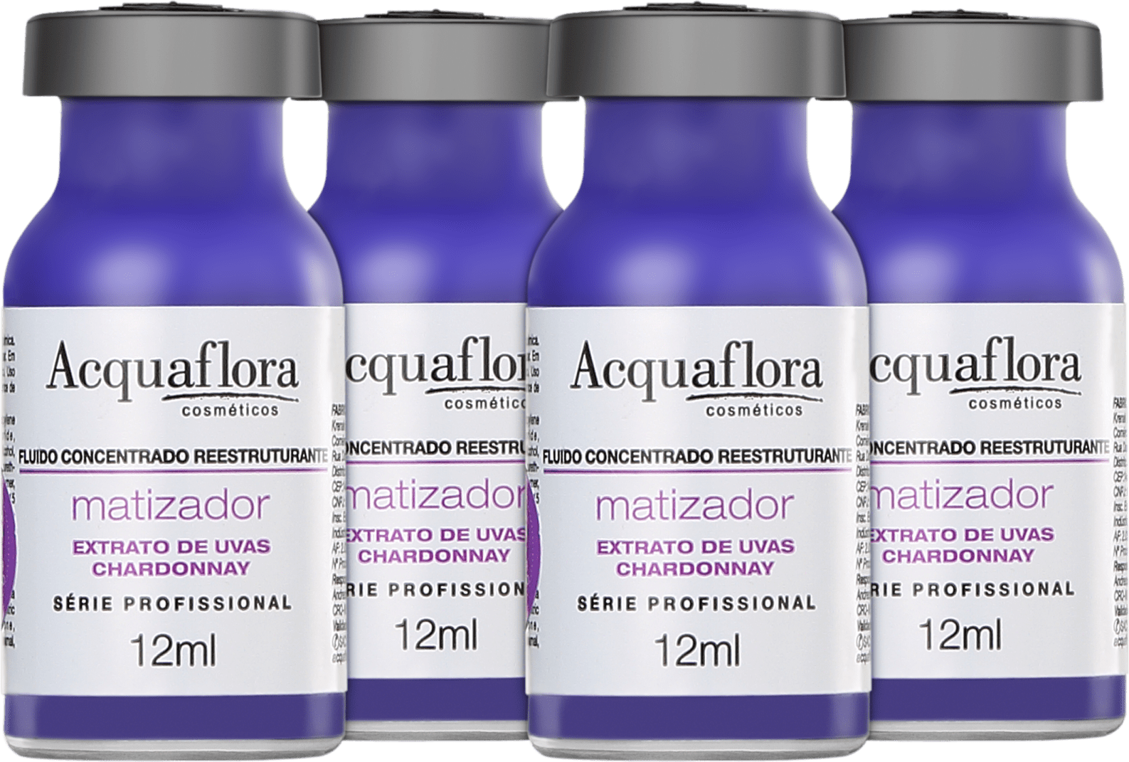 Acquaflora Antioxidante Fluído Concentrado Reestruturante Matizador - Ampola 4 x 12ml