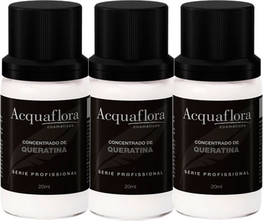 Acquaflora Concentrado de Queratina - Ampola de Tratamento 3x20ml