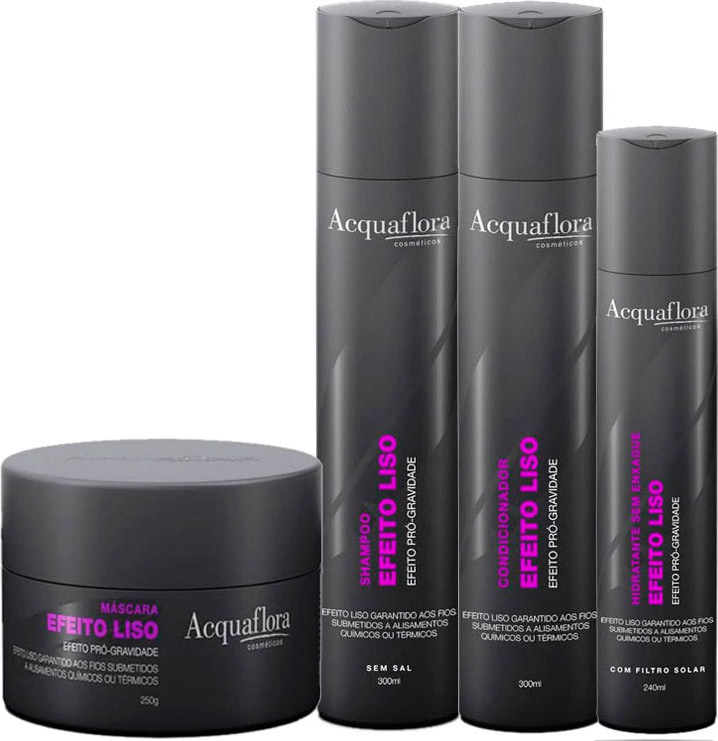 Acquaflora Efeito Liso Máscara Kit (4 Produtos)