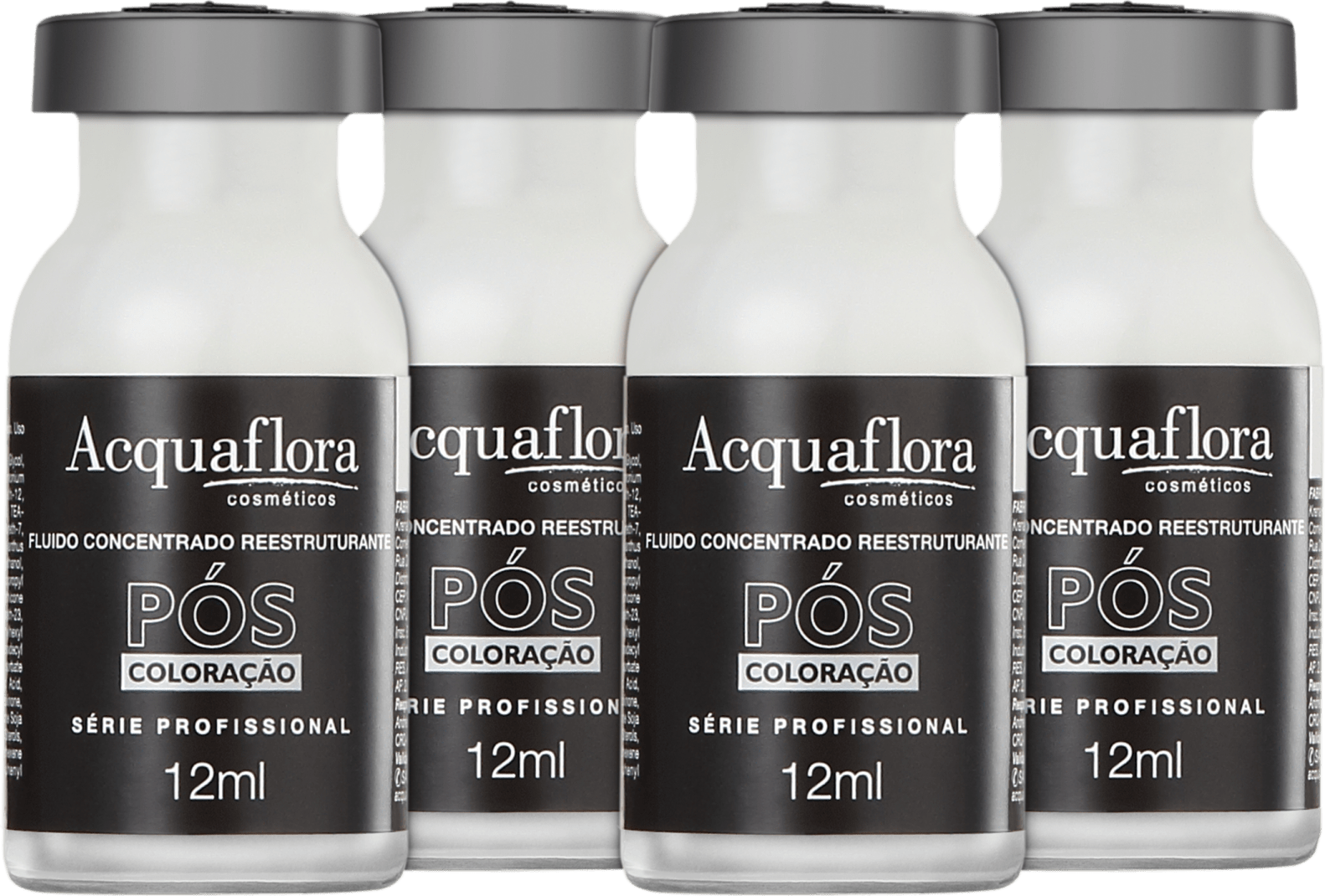 Acquaflora Fluído Concentrado Reestruturante Pós-Coloração - Ampola de Tratamento 4 x 12ml