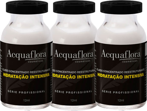 Acquaflora Hidratação Intensiva Tratamento - Ampola de Tratamento 3x12ml