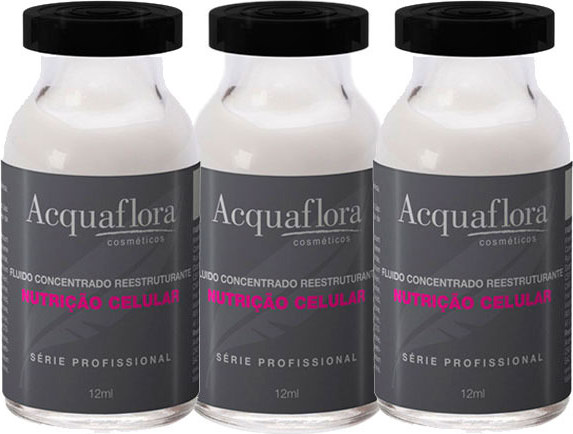 Acquaflora Nutrição Celular Tratamento - Ampola de Tratamento 3x12ml