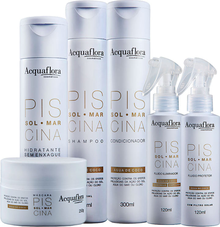 Acquaflora Sol Mar Piscina Full Kit (6 Produtos)