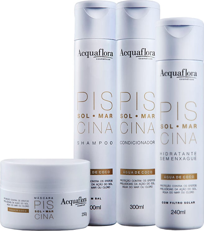 Acquaflora Sol Mar Piscina Máscara Hidratante Kit (4 Produtos)