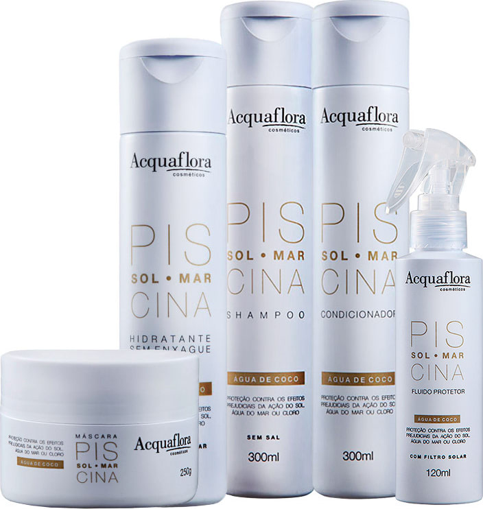 Acquaflora Sol Mar Piscina Máscara Protetora Hidratante Kit (5 Produtos)