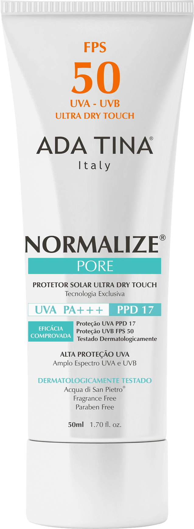 Ada Tina Normalize Pore FPS 50 - Protetor Solar Facial 50ml