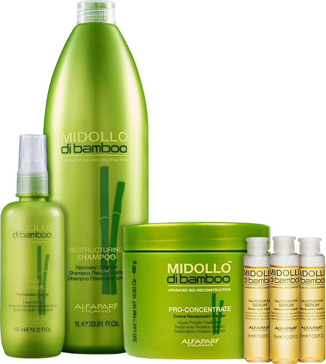 Alfaparf Midollo di Bamboo Cauterization Kit (4 Produtos)