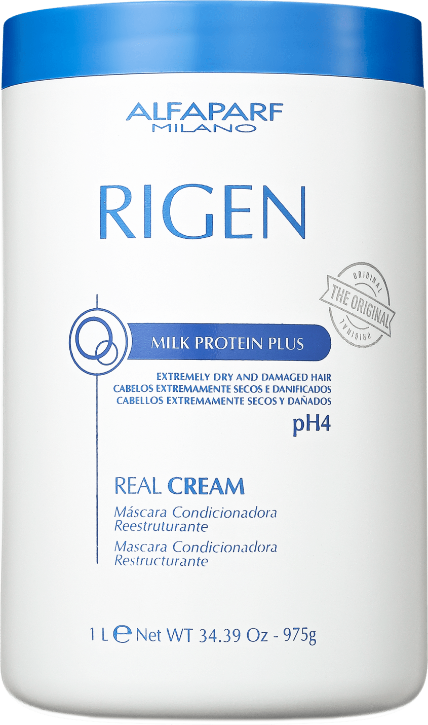 Alfaparf Rigen Milk Protein Plus Real Cream - Máscara de Tratamento 1000ml