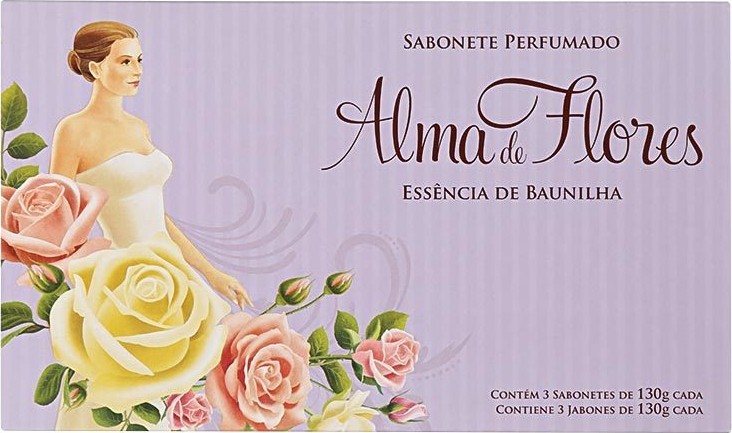 Kit Alma de Flores Essência de Baunilha - Sabonetes em Barra 3x130g