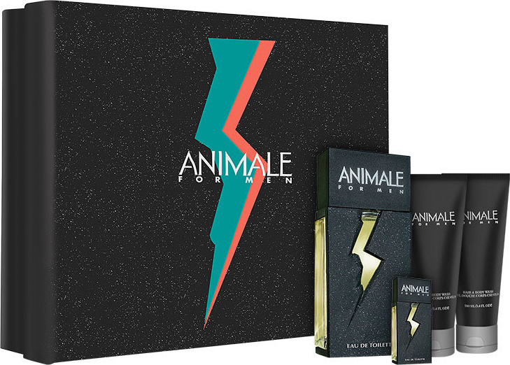 Conjunto Animale for Men Masculino - Eau de Toilette 100ml + Pós-Barba 100ml + Gel de Banho 100ml + Miniatura